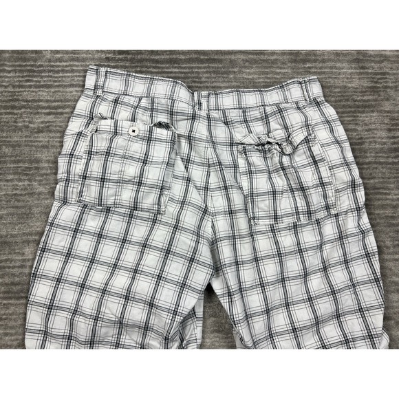 Unionbay Shorts Mens 40 White Plaid 100% Cotton Lightweight‎ Chino Outdoors - Picture 8 of 13